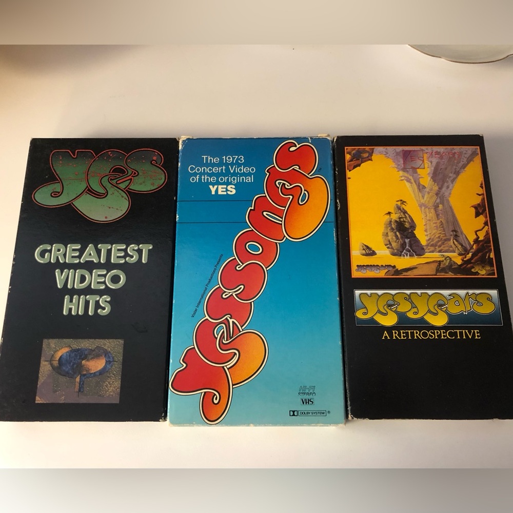 COPY - 3 Vintage 1970s YES Music VHS